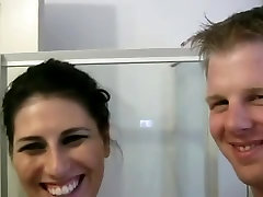 Homemade bathroom transparent leggings gim10 with my wife