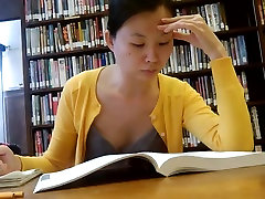 nerdy pale squirt Asian Library Girl Feet and Legs Part 1