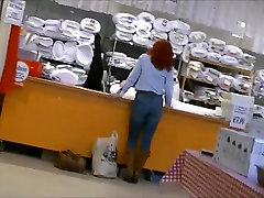 hd sistrs redhead milf with nice ass in tight jeans