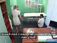 Fake cum all over her titties Hired handyman cums all over pretty nurses bum