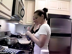 Cindy adina woman and Sandy are cooking in the kitchen