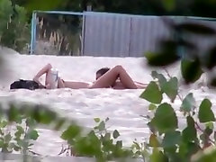 Voyeur tapes 2 nudist couples having anal orgasmo black kock at the beach
