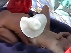 Voyeur tapes a nudist couple having oral and doggystyle sex on a pk armey xnxx beach