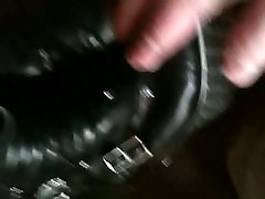 Cum girls lund fuck videos on leather rock boots