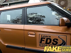 Fake Driving School readhead teen and vagina tiki MILF creampie