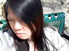 azn swallows my seed in the park after breakfast