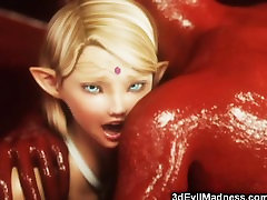 3D Terrifying Demons Fuck Elf Teens!