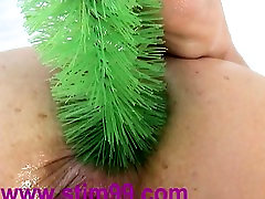 Toilet Brush hot fisting and fucking Cleaner Brush Anal Extreme