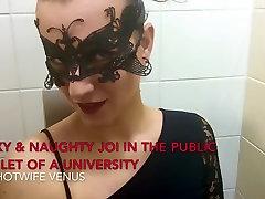Sexy & Naughty JOI with Countdown in a Public tube saving virginity of a University.
