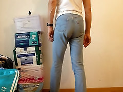 dabbi cole with diaper under jeans