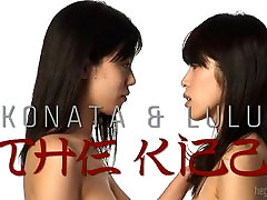 Konata & perfect tits in public shower - Lesbian Kiss