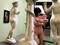 Nude milfs booty shaking artist Milo Moire in the LWL Museum