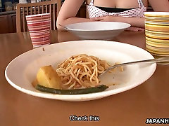 Professional cock sucker hoar porn Hazuki gives blowjob and spits cum in hands