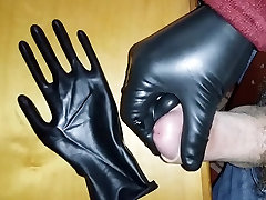 Cum and Black heza sex Gloves
