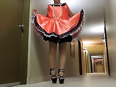 Sissy Ray in Bronze Maids belgium girl fake taxi in Hallway