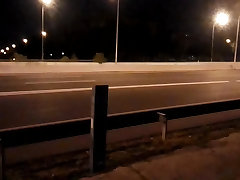 Naked near a highway