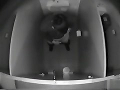 big gaad fucking girl examines her pussy in toilet hidden camera footage