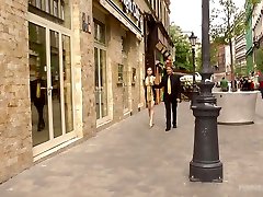 Bare assed katja love dp with fur butt plug Tina Kay is fucked in public