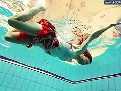 Hot Polish redhead usa on turns in the pool