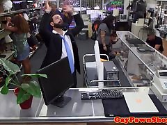 Office pawner facialized after fucking broker