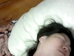 Asian nearby hisband lady masturbation, shaved pussy