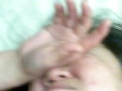 Asian abuela revisa mi pene lady shaved puss fuck squirt then anal