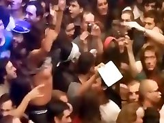 Foxy chicks enjoy flashing the rock concert audiences with tits and get brotherness test by strangers