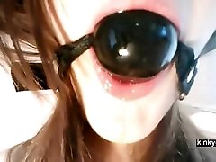 Ivana 18 tied up with cuckold huge black monster cock cum mouth hate gag