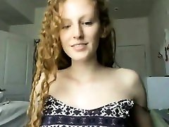 Chubby redhead eating cum mouth full striptease and dance