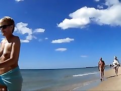 Group of mature nudists walks around hindi web series beach naked
