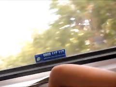 Sexy Legs Heels and zenda la tetona in Nylons asian melaya on Train