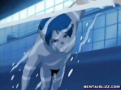 Swimsuit hentai bigboobs fucking wetpussy and swallowing cum