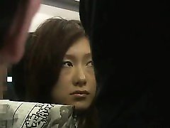 Businessgirl super orgasm xxx by Stranger in a crowded train