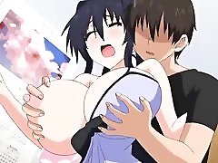 Lucky guy sucking the big boobs - anime girls covered movie