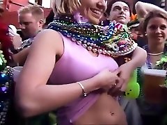 Girls In Mardi Gras Madness Of Tits