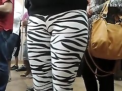 Public fuck lara croft in skintight zebra pants