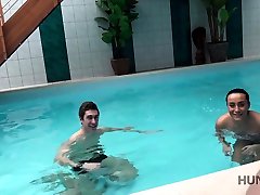 HUNT4K. crew air asia adventures in private swimming pool