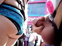 Touching ass by my cock in public