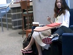 Angry chinese college girl footshow