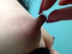 Close up cum inseit nipple pulling