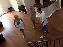 Horny Blonde, Threesome porn video