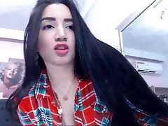 sexy de pelo largo colombiano strip-tease, cabello largo, cabello