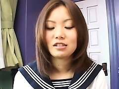 Pretty asian schoolgirl shows japanese creating wife pussy and rides penis