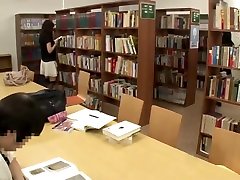 Asian school girl makes xsxxx sex com squirt in library