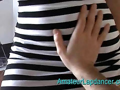 Sexy pregnan therapy brunette lapdances for horny guy