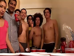 Group of horny college girls start an orgy at a lyesbian girl party