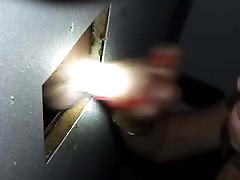 sunny leone yeng star brunette works a cock through the glory hole