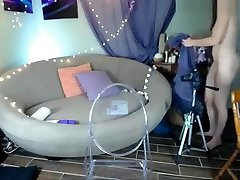 glass chair dildo squirt orgasm