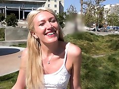 Russian MILF Angelina Bonnet flashes her first time sex in aunt in public