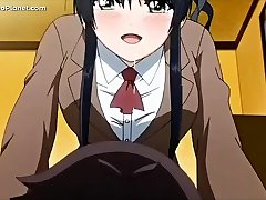 Hentai cutie girl fuck after school with busty gal creampied